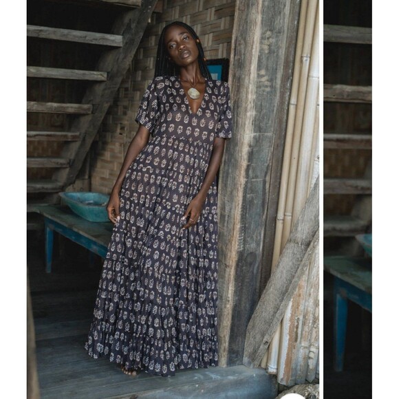 Daughters of India Dresses & Skirts - Daughters of India Chaaya Maxi brown dress size XL